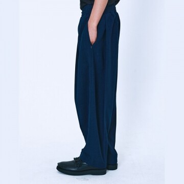 Boxer curve tuck pants (navy)