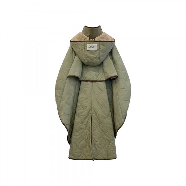 1215 디자이너스,Quilting cape hooded coat