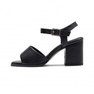 Black Lizard Modern Sandals